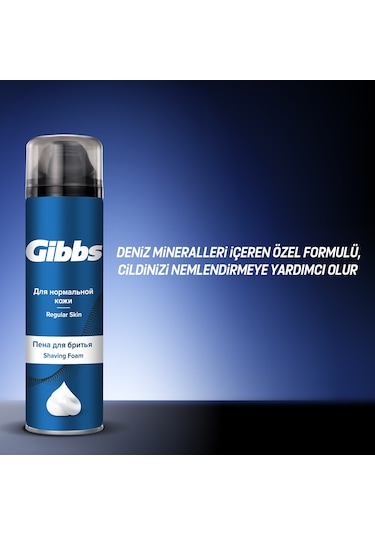 Gibbs Regular Tıraş Köpüğü 4 x 200 ML