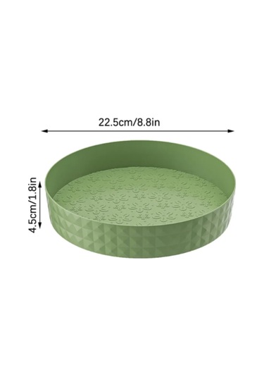 Kangvka 22.5 Cm Kare Döner Tepsisi - Çeşni, Kozmetik, Ev Eşyaları İçin Düzenleyici, Çalışma Alanını Temiz Tutar Yeşil