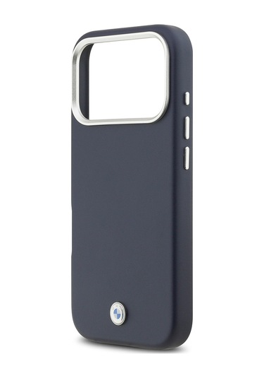 İphone 17 Pro Uyumlu Kılıf Bmw Lisanslı M-safeli Metal Logolu Tam Kaplama Deri Kapak Lacivert Lacivert