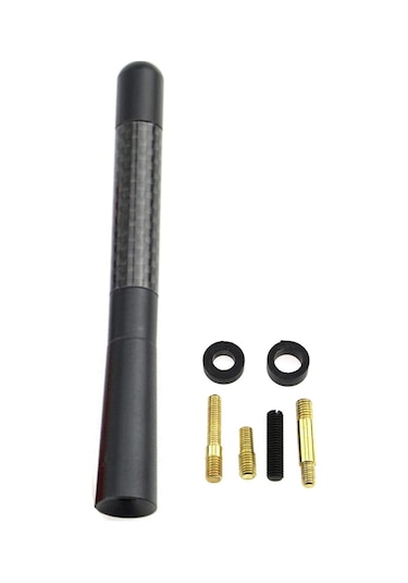 Alfa Romeo 156 Uyumlu Alüminyum Karbon Fiber Oto Araç Anten Çubuğu Siyah