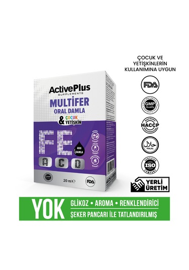 Active Plus Multifer Oral Damla 400 Çocuk & Yetişkin