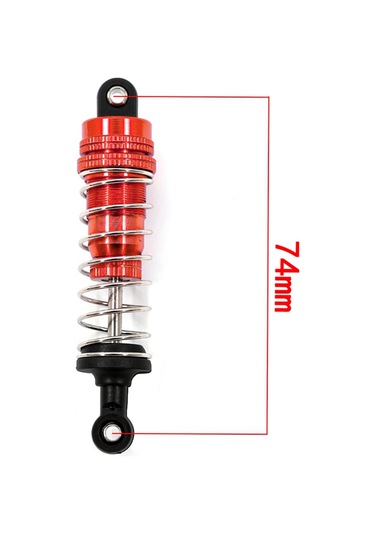Youmex 1/14伟力144001模型车适用61-74cm铝制金属避震器 4条红色套装 Bjm098