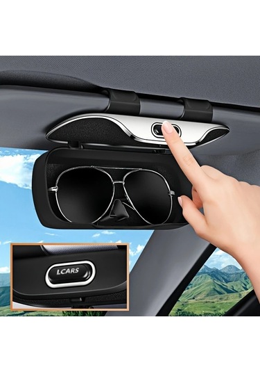 Evrensel Araba Monte Gözlük Durumda Güneş Gözlüğü Tutucu Sürücü Co-pilot Depolama Beige