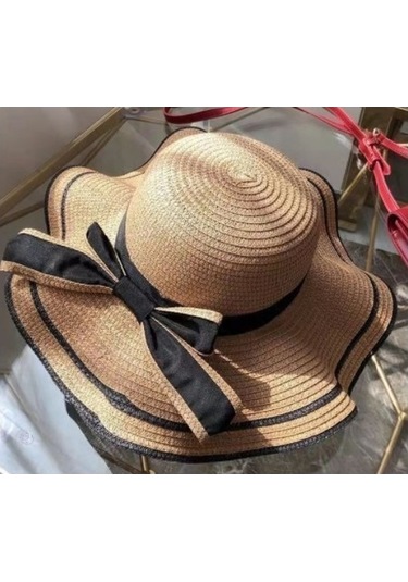 Kadınlar İçin Şık Ve Pratik Katlanabilir Hasır Plaj Şapkası, Geniş Kenarlı Nefes Alabilen Yazlık Güneş Şapkası, Açık Havada Kullanıma Uygun Moda Aksesuar Yeşil