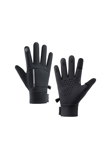 Sones M247 001 Windproof Su Itici Dokunmatik Fermuar Bölmeli Kışlık Eldiven Unisex