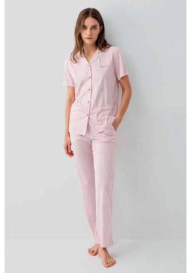 Pierre Cardin Kadın Pembe Gömlek Pijama Takım Pc9204-s-v1 Pembe