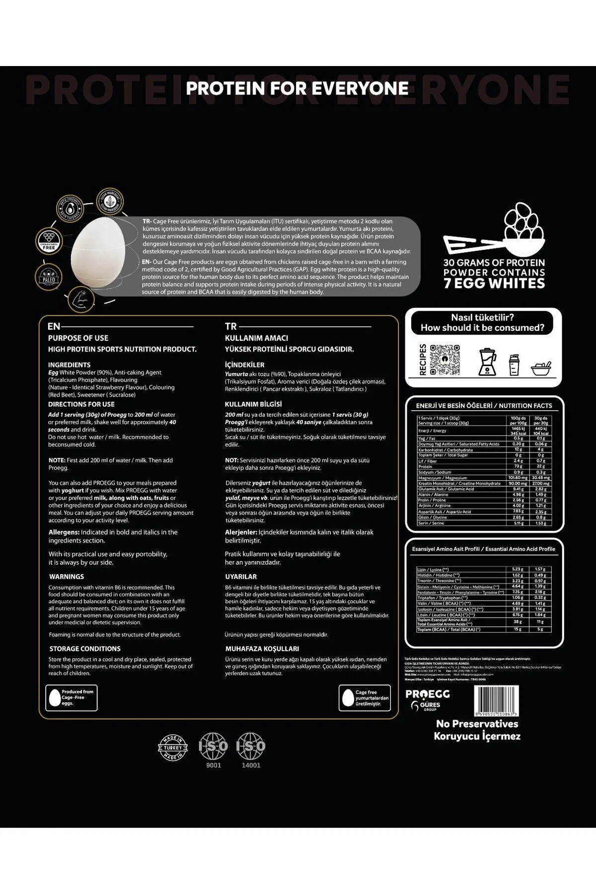 Proegg Proteinli Öğün Tozu - Çilek Aromalı Çilek