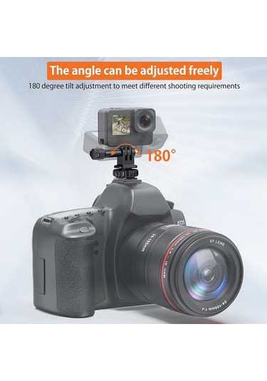 Vrıg Ac24 Spor Kamera Soğuk Ayakkabı Montaj Adaptörü Siyah