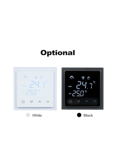 Monyee Wifi Akıllı Panel Isıtıcı Kontrol Cihazı 16a - Led Dokunmatik Ekranlı, Ev Isı Regülatörü, 85-250v, Beyaz Mh-1828aw
