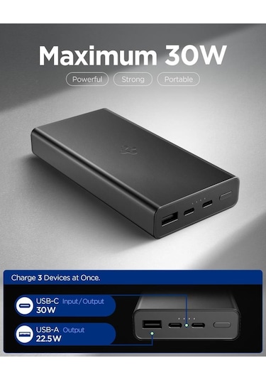 Spigen 20000 Mah Alüminyum Kasa 30w Usb-c + Usb-a Giriş / Çıkış Hızlı Şarj 3 Portlu Powerbank / 1 Metre Type-c Harici Kablolu Taşınabilir Şarj Cihazı + Taşıma Çantası Ea3020 Black Siyah Spigen 20000 Mah Alüminyum Kasa 30w Usb-c + Usb-a Giriş / Çıkış Hızlı Şarj 3 Portlu Powerbank / 1 Metre Type-c Harici Kablolu Taşınabilir Şarj Cihazı + Taşıma Çantası Ea3020 Black Siyah
