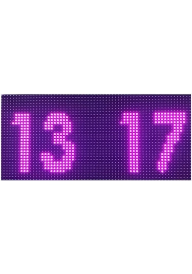 Mor Dijital Led Saat Kasa Ölçüsü: 16x32 Cm