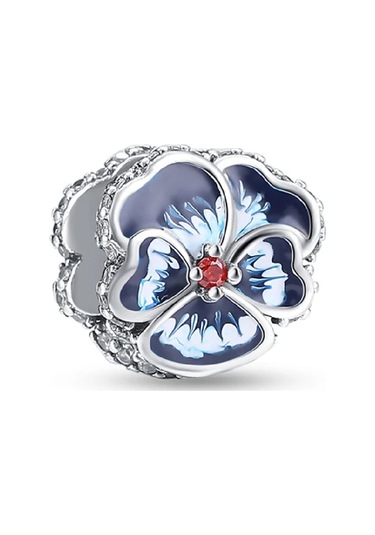 Fubena Taşlı Mavi Menekşe Charm