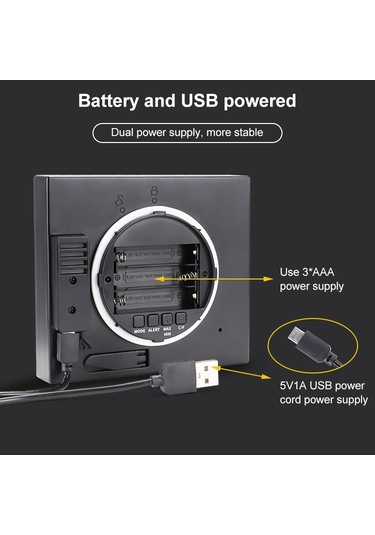 Ts-wp10-w Su Geçirmez Banyo Duvar Saati Zamanlayıcı Ev Termometresi Higrometre Beyaz