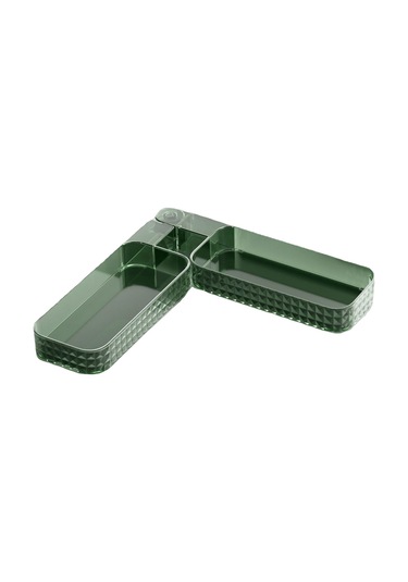 Suntek Duş Köşe Rafı Depolama Mutfak Yurt Oteli Kullanımı Kolay Banyo Rafı Yeşil