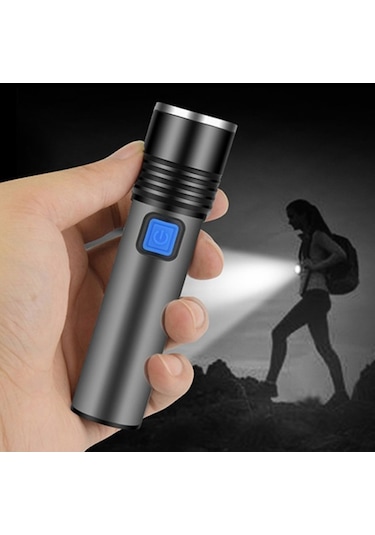 Mini Profesyonel En Güçlü El Feneri Watton Wt- 015 Siyah