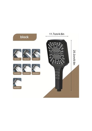 Fastbuy Challenger Musurjoy Duş Başlığı: 7 Modlu, Taşınabilir, 1.5m Hortumlu Panel