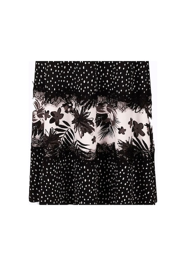 Bulalgiy Kadın Siyah Maxi Dantelli Çiçek Baskılı Elbise - Bga306296-siyah Siyah Bulalgiy Kadın Siyah Maxi Dantelli Çiçek Baskılı Elbise - Bga306296-siyah Siyah