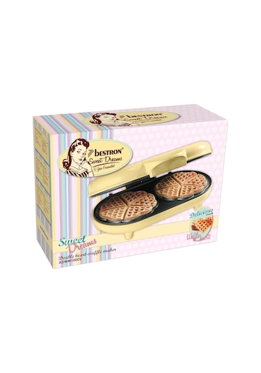 Bestron Sweet Dreams Çift Kalp 700 W Waffle Makinesi