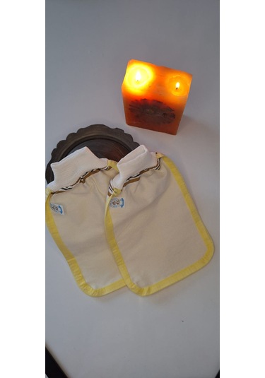 Eker-konfor Sarı Biyeli Hızlıgiy Kese-lastikli Kese-banyo Kesesi