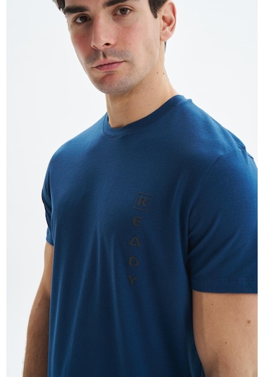 Arma Erkek Regular Fit Yazı Baskılı Süprem Bisiklet Yaka Tişört Y29344472402 İndigo