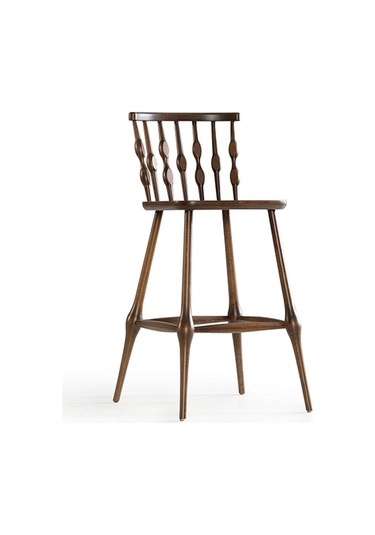 Natura Retro Ahşap Bar Sandalyesi Ceviz