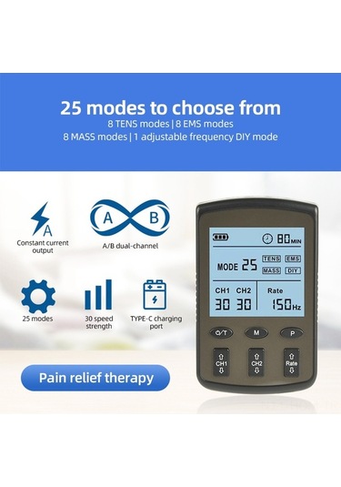 Artfulabode Ve Uyarıcı, Uyarıcı Ünitesi Tüpü Tens Seviye Rahatlatma Pedi Mod Masajı/dıy/ems Makinesi, Kas Kas Kanal İle. İçin Gümüş Güç Elektrot Elektrot Elektrot Çift Çift Arada Ağrı Adet 4'ü 30 3 25 2 1 Tz Gümüş