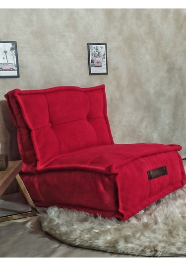 Prestigegolf Seva, Sırtlı Oturma Minderi, Minder, Bahçe Minderi ,oturma Odası Minderi, Kalorifer Önü, Yer Minderi Kırmızı