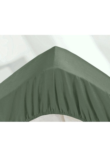 Makiteks %100 Pamuklu Yeşil 120x200+50x70 Cm Tek Kişilik Lastikli Çarşaf Takımı Yeşil