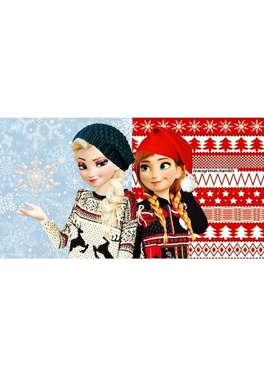 Elsa Şekerli Yenilebilir Kağıda Resimli Pasta  ve Dekoru Baskısı