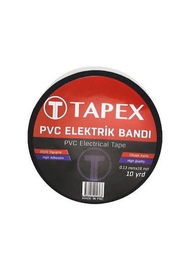 Tapex Elektrik Siyah 10 Adet