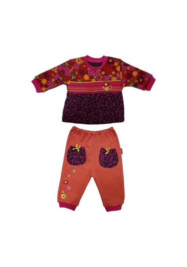 Kız Bebek Pembe Smile 2'li Takım 2042 Desenli