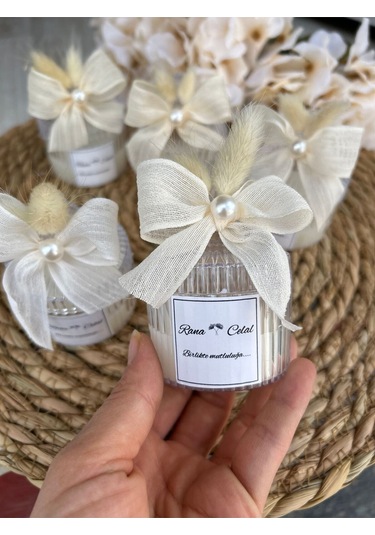 10 Adet Mika Kutu Şekerlik Mum Düğün ,nişan ,kına ,davet ,doğum Günü