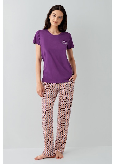 Arnetta Kadın Mor Pijama Takımı Ar3561-s-v1 Mor