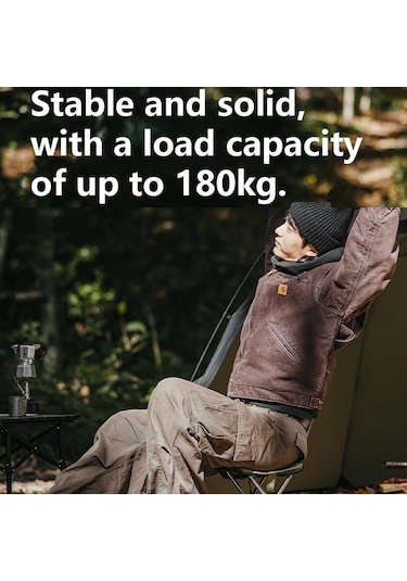 Naturehike Katlanır Tabure Taşınabilir Açık Hava Kamp Alüminyum Sandalye Siyah Siyah