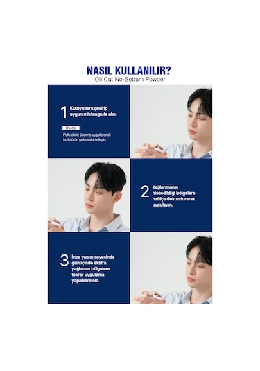 Dashu Mens Oil Cut No Sebum Powder Beyaz