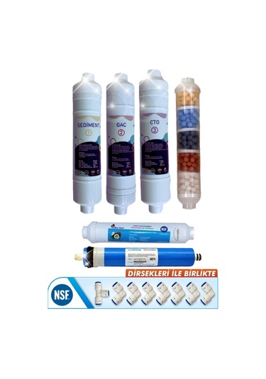 Kapalı Kasa 12 Inç Su Arıtma Cihazı Filtresi 10 Aşamalı Filtre Seti Nsf Onaylı Vontron Membranlı Set