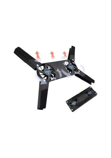 Ultra Küçük Boyutlu Katlanabilir Usb Laptop Soğutucu 2 Fanlı