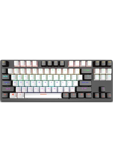 K550 Mekanik Oyuncu Klavyesi -değiştirilebilir Switch- Rainbow Rgb Aydınlatma-87 Tuş - Red Switch