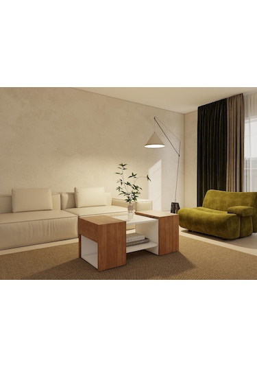 Lupo Orta Sehpa Marbellakiraz Beyaz Renk Beyaz