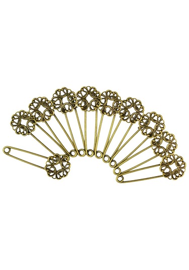 Homyl 10 Adet Boş Telkari Çiçek Bankası Dıy Başörtüsü Antik Bronz