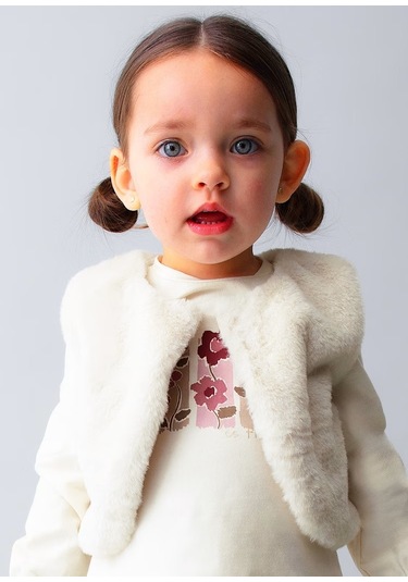 Mayoral Kız Bebek Tayt Takım 2739 Krem