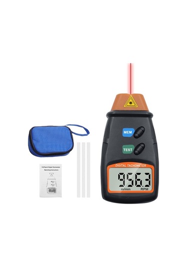 Ebitda Kullanımı Kolay Taşınabilir Dijital Dönüş Hızı Ölçer Led Ekranlı Otomatik Ölçüm Geniş Kullanım Alanı Siyah Siyah