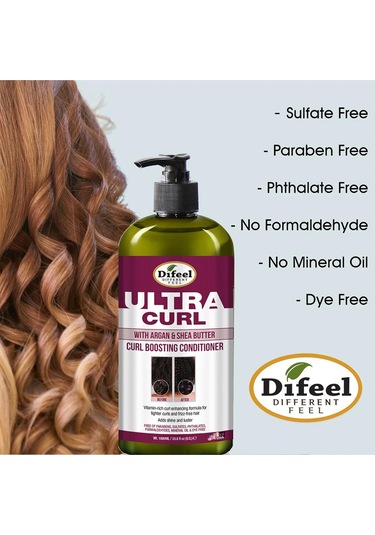 Difeel Ultra Curl Argan ve Shea Yağı Özlü Bukle Belirginleştirici Saç Kremi 1 L