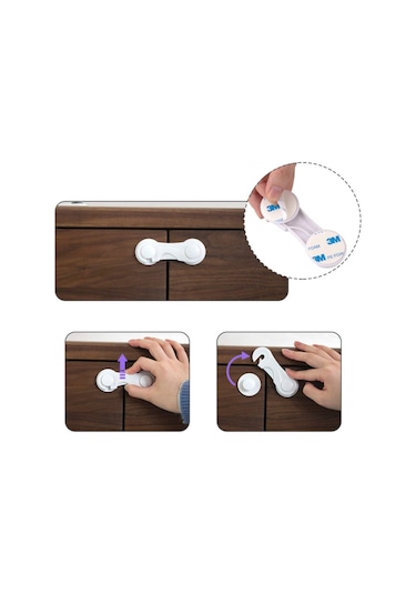 Portakal Safety Dolap-Kapak Kilidi 2 Adet