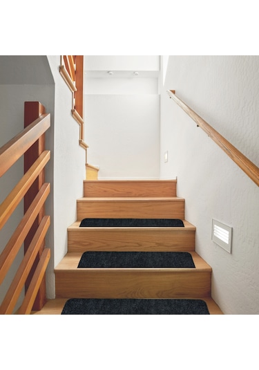Beylini Kaymaz Merdiven Halısı Kendinden Yapışkanlı 1 Adet 20x75 Antrasit