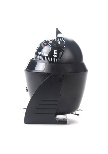 Marin Siyah Işıklı Pusula 12v Tekne Yat Bot Navigasyon