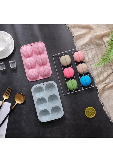 Fastbuy Cadılar Bayramı Şekil Figürlü Silikon Kalıp Seti - Çikolata Kurabiye Dondurma İçin 4'lü Mavi Paket Mavi