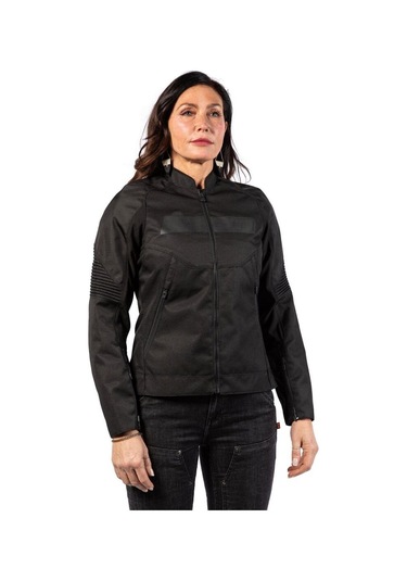 Icon Womens Overlord 3 Korumalı Kadın Motosiklet Montu Siyah