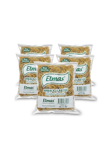 180 X 5 Mm Elmas Ambalaj Lastiği 5 Paket X 1000 Gram