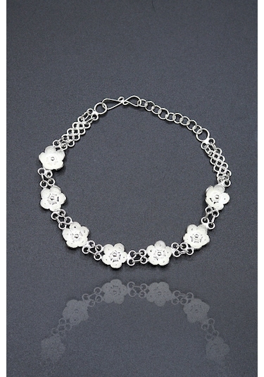 Midyat Nurtaş Gümüş Papatya Model Telkari 925 Ayar Gümüş Bileklik 201023033